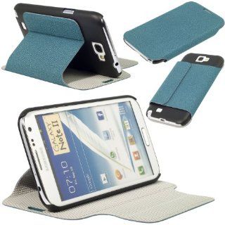 Stylish PU Leather stand case cover for Samsung Galaxy Note 2 N7100 green PC335G Cell Phones & Accessories