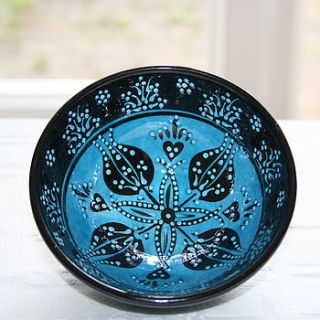 hand painted turkish bowl by tulia
