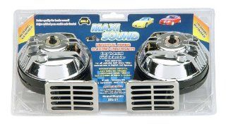 Wolo Model  325 2T Maxi Sound Universal Chrome Low And High Tone Replacement Horns   12 Volt Automotive