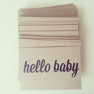 hello baby announcement postcards by mcdonough & davies