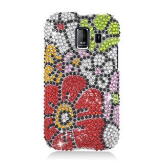 Eagle Cell PDHWU8665S325 RingBling Brilliant Diamond Case for Huawei Fusion 2 U8665   Retail Packaging   Green/Red Flower Cell Phones & Accessories