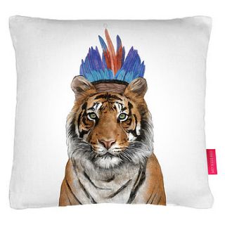 tiger print cushion by little ella james