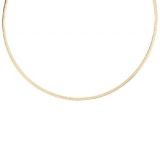 14K Gold Reversible Polished 3mm Omega Necklace 