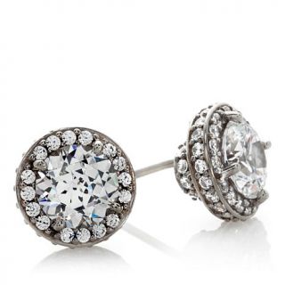 Jean Dousset 4.02ct Absolute™ Round Solitaire Pavé Stud Earrings