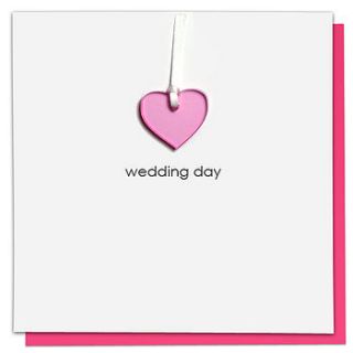 wedding day heart card by block
