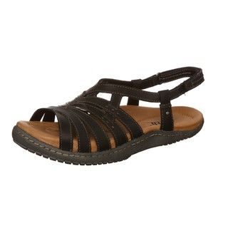Kalso Earth Women's 'Imagine' Black Leather Sandals Earth Sandals