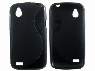 S Line TPU Case Skin Cover for HTC Desire V T328W Black Cell Phones & Accessories