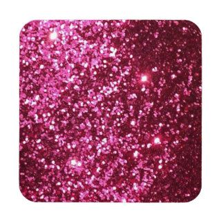 HOT NEON PINK SPARKLE GLITTER BACKGROUND PARTY FUN COASTERS