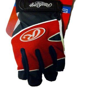 Rrawlings Batting Gloves Youth Large (Black and Red)  Baseball Batting Gloves  Sports & Outdoors
