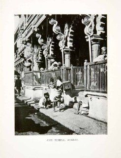 1907 Print Mumbai Bombay India Asia Jainism Temple Religion Street Worship Art   Original Halftone Print  