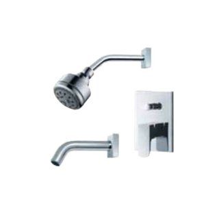 Fluid Faucets F1820BN T Utopia Pressure Balancing Bathtub and Shower Faucet, Brushed Nickel, 1 Pack   Shower Systems  