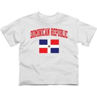 World Baseball Classic Dominican Republic Youth Flag T Shirt   White (Small)  Sports Fan T Shirts  Sports & Outdoors