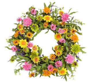 22 Summer Dahlia Wreath by Valerie —