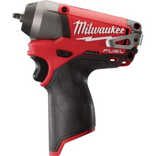 Milwaukee M12 FUEL Cordless Impact Wrench — Tool Only, 1/4in. Sq., 12 Volt, Model# 2452-20
