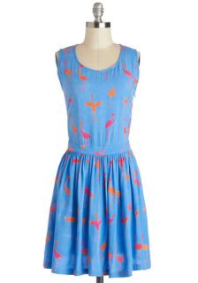 Flamingo for It Dress  Mod Retro Vintage Dresses