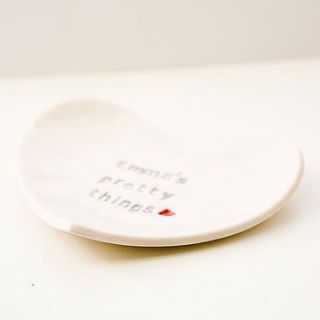personalised wedding gift ring dish by badgers badgers