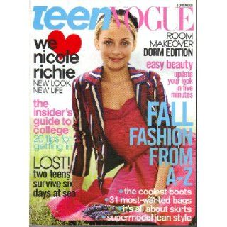 Teen Vogue Magazine (September, 2005) Nicole Richie on Cover Teen Vouge Books