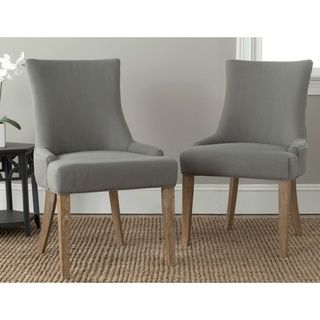 Safavieh Lester Granite Oak Dining Chairs (Set of 2) Safavieh Dining Chairs