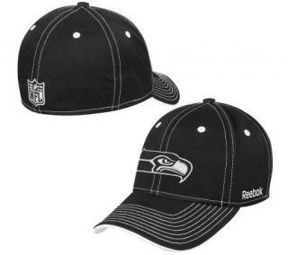 NFL Seattle Seahawks Black & White Structured Flex Fit Hat —