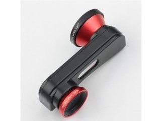 Fish Eye Lens Wide Angle Lens Macro Lens 3 in 1 Kit for Apple iPhone 5 (Red) Cell Phones & Accessories