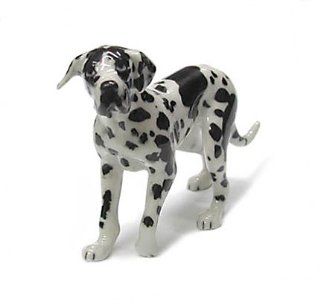GREAT DANE Dog Harlequin Uncrop PUPPY Stands Miniature New Figurine PORCELAIN Northern Rose R338   Collectible Figurines