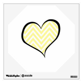 Heart, Zigzag (Chevron), Stripes, Lines   Yellow Wall Stickers