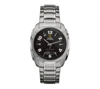 National Geographic Mens Atomic Watch with Black Dial —