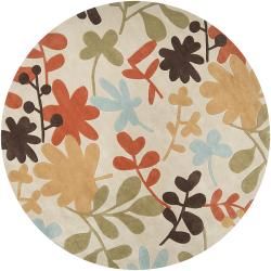 Hand tufted Retro Chic Ivory Rug (8' Round) Round/Oval/Square