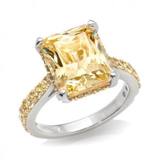 Jean Dousset 7.08ct Absolute™ Emerald Cut Canary Cocktail Ring