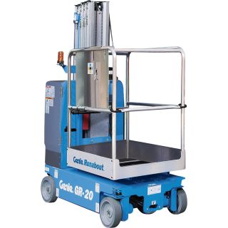 Genie Runabout Lift with Extension Deck Platform — 15-Ft. Working Height, Model# GR15 w/Extension Deck  Work Lifts