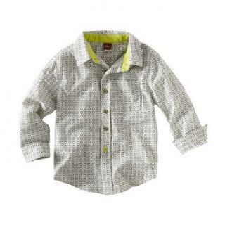 Tea Collection Boys 2 7 Banyan Dot Button Shirt, Chalk, 10 Button Down Shirts Clothing
