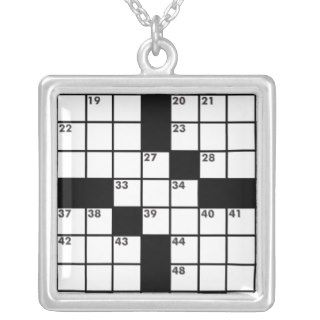 Blank Crossword Puzzle necklace