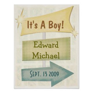 Personalized Poster New Baby / Any Occasion