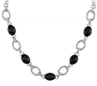 Judith Ripka Sterling Onyx Bead 20 Necklace —