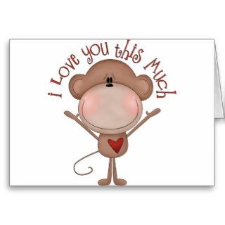 I love you MONKEY Greeting Cards