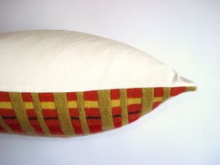 paprika knitted lambswool cushion by gabrielle vary knitwear