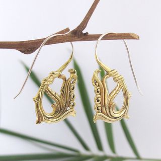 Fern Spiral Tribal Fusion Earrings (Bali) Spirit Earrings