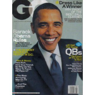 GQ Magazine Barack Obama September 2007 Issue (Viggo Mortensen, Rachel Evan Wood, Chris Brown, Jason Bateman) GQ (Gentleman's Quarterly) Magazine Books