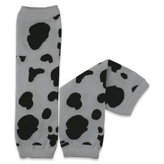 black and white animal print baby leg warmer by snuggle feet