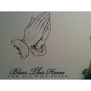 BLESS THIS HOME AND ALL WHO ENTER Vinyl wall lettering quotes and sayings hom  Wall Decor Stickers