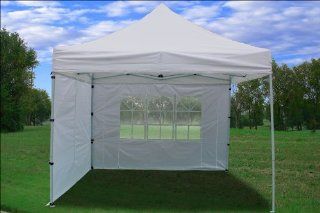 10x10 Pop Up 4 Wall Canopy Party Tent Gazebo EZ White  Sports Fan Canopies  Patio, Lawn & Garden