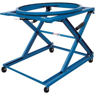 Vestil Adjustable Pallet Stand with Carousel and Caster Kit — 1,500-Lb. Capacity, Model# PS-4045/CA-CK  Pallet Stands