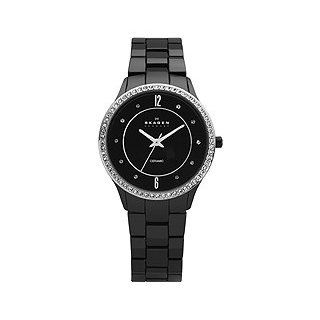 Skagen Ceramic Collection Black Dial Women's Watch #347LBSXC Watches