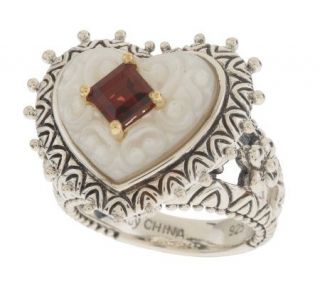 Barbara Bixby Multi Gemstone Heart Ring Sterling/18K —