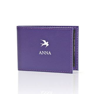 personalised travel card holder by pattern & press
