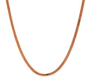 Bronzo Italia 18 Polished Snake Chain Necklace —