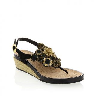 VANELi Suede Embellished Thong Sandal