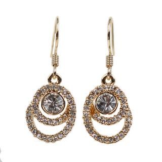 NEXTE Jewelry Goldtone Rhinestone Swirl style Swank Earrings NEXTE Jewelry Crystal, Glass & Bead Earrings
