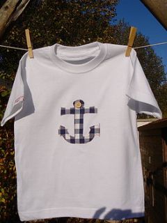 'anchor' applique t shirt by honey on toast