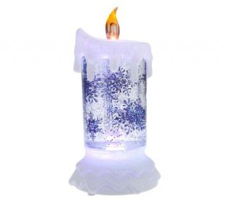 Mr. Christmas Flameless Color Morphing Spinning Glitter Candle —